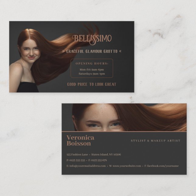 Beauty Salon | elegant Visitenkarte (Vorne/Hinten)
