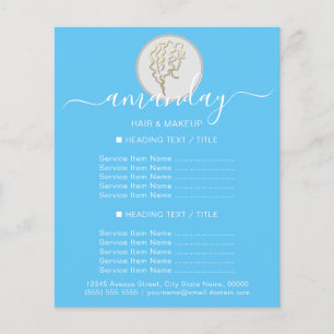 Beauty Salon Friseur Logo Gold Blue Flyer