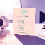 Beauty Salon Friseur Logo Rose Blaue Preisliste Flyer<br><div class="desc">FlorenceK Luxus-Beauty-Salon-Sammlung</div>