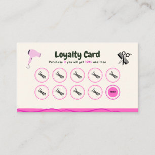 Beauty Salon Friseur Punch Card Visitenkarte