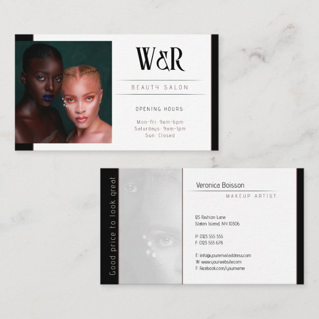 Beauty Salon | Gesundheitswesen Visitenkarte (Vorne/Hinten)