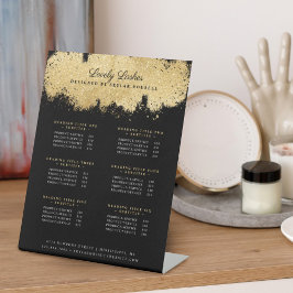 Beauty & Salon Gold & Black Luxury Service Preise Sockelschild