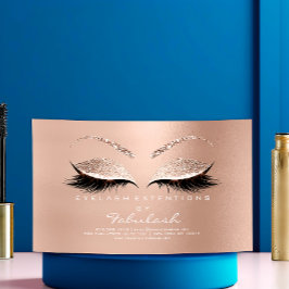 Beauty Salon Gold Glitzer Adress Makeup Name Magnetische Visitenkarte