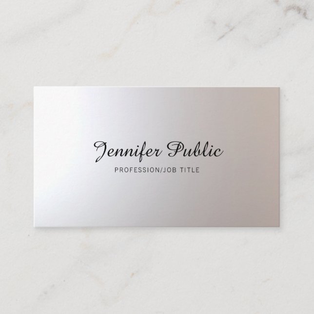Beauty Salon Hair Stylist Script modisch Schlicht Visitenkarte (Vorderseite)