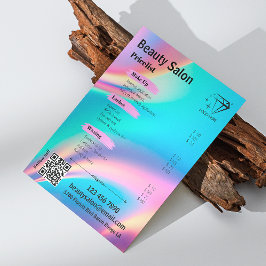 Beauty Salon Holographic Aesthecian Add-Logo Flyer