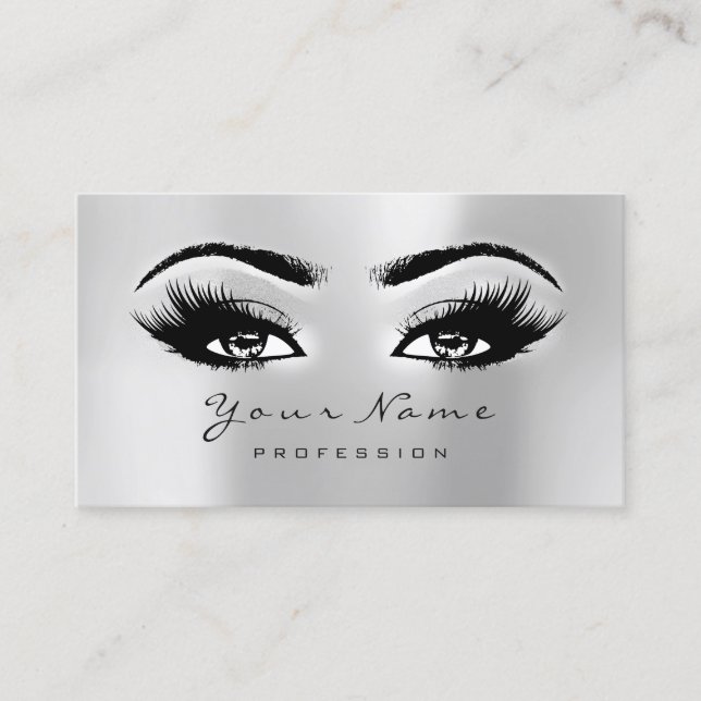 Beauty Salon Loyalty Card Makeup Heart Lashes 10 Treuekarte (Vorderseite)