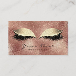 Beauty Salon Loyalty Card Makeup Lashes 10 Rose Treuekarte