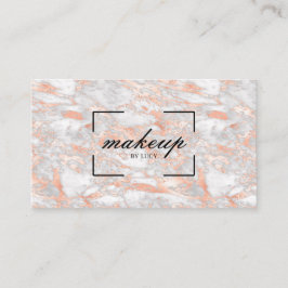  Beauty Salon Makeup Rose Goldene Marmor  Visitenkarte