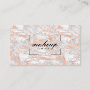  Beauty Salon Makeup Rose Goldene Marmor  Visitenkarte