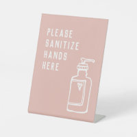 Beauty Salon Minimalistisch Pink Sanitize Hände