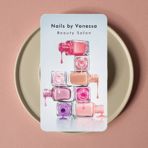 Beauty Salon Nail Artist Qr Code Business Card Visitenkarte