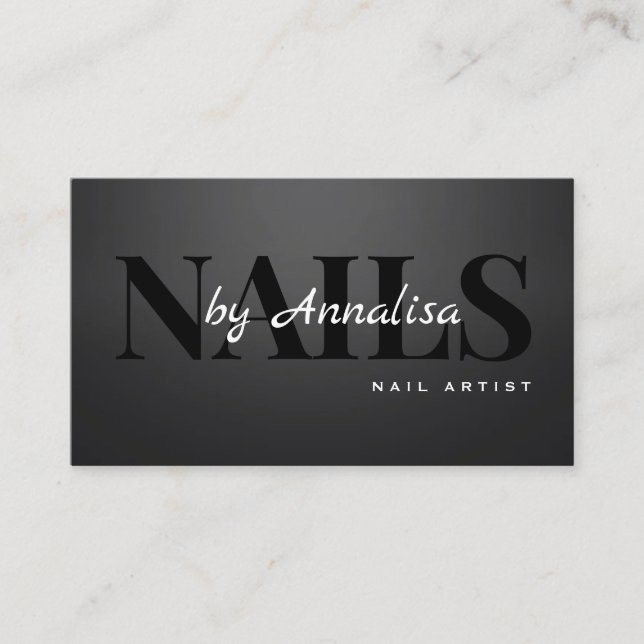 Beauty Salon Nails Business Card Visitenkarte (Vorderseite)