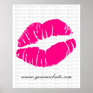 BEAUTY Salon Poster Wellness-Center Hübsch Rosa Li