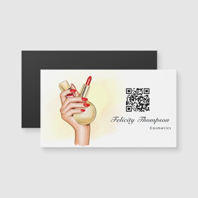 Beauty Salon QR Code Magnetkarte (Vorne/Hinten)