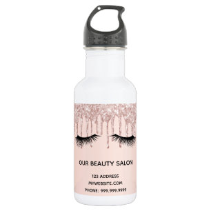 Beauty Salon Rose Gold Glitzer Läden Geschäft Edelstahlflasche