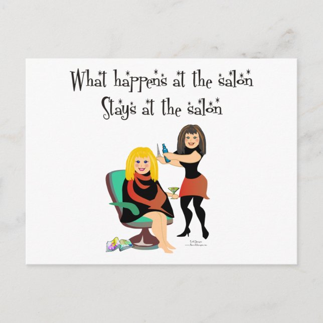 Beauty Salon Secrets Postkarte (Vorderseite)