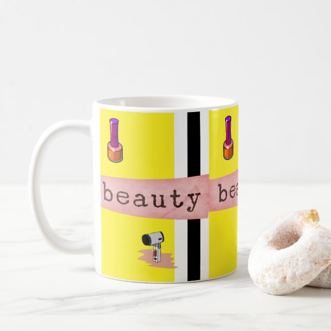 Beauty Salon Stylist Tasse (Mit Donut)