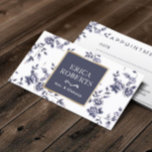 Beauty Salon Vintag Blue Floral Ernennung Terminkarte<br><div class="desc">Makeup Artist Beauty Salon Vintag Blue Floral Termin Karten.</div>