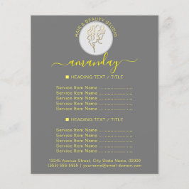 Beauty Salon Wiederöffnungs-Logo QR CODE Preislist Flyer