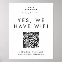 Beauty Salon Wifi Network QR Code