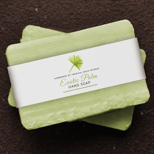 Beauty-Seifenlabel Tropical Palm Custom Bauchband Einladungsbanderole (Von Creator hochgeladen)