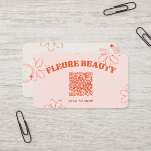 Beauty Skincare QR Code Visitenkarte