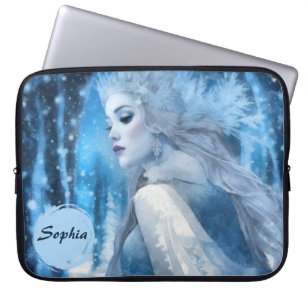 Beauty Snow Queen im Winter Wonderland gefroren Laptopschutzhülle