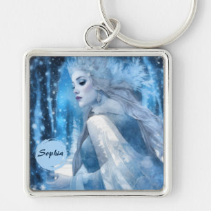 Beauty Snow Queen im Winter Wonderland gefroren Schlüsselanhänger