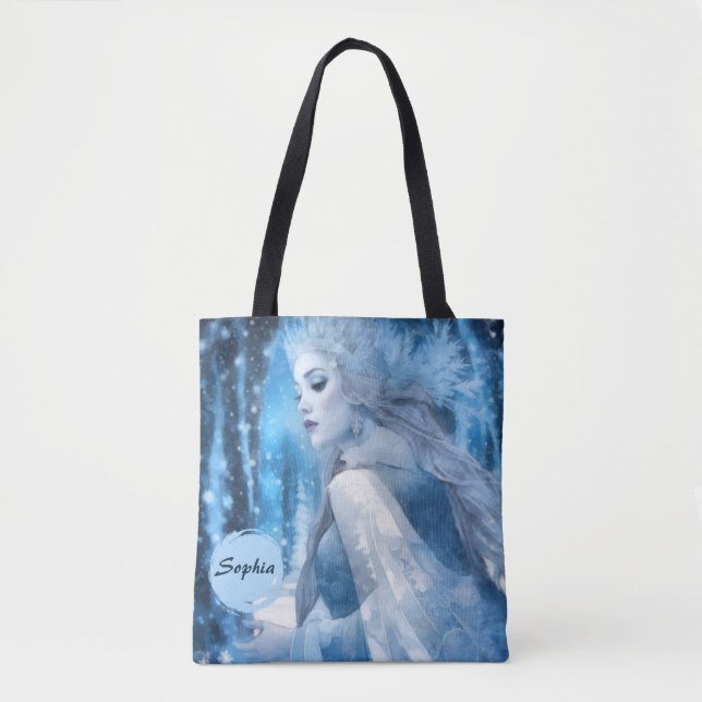 Beauty Snow Queen im Winter Wonderland gefroren Tasche (Vorderseite)