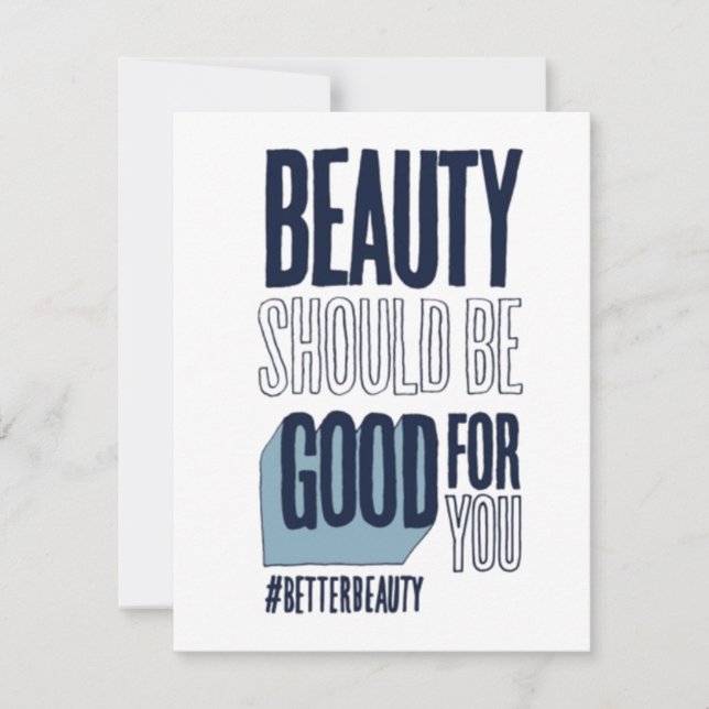 Beauty sollte gut für Sie Vielen Dank Karte (Vorderseite)