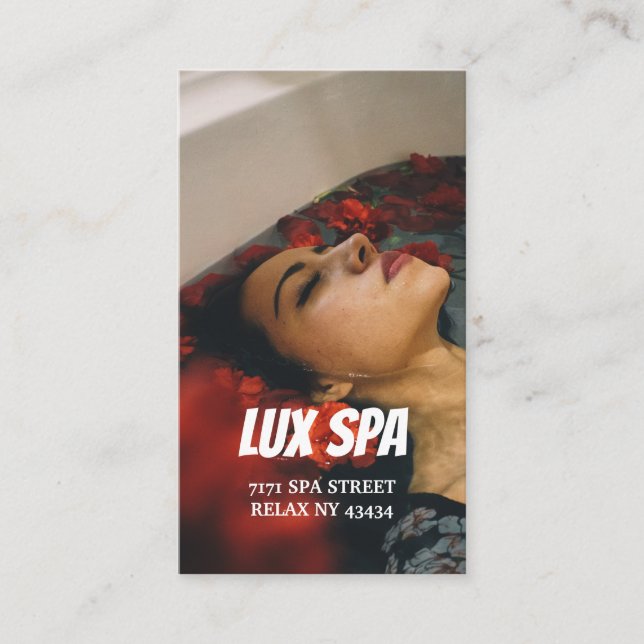 Beauty Spa Business Card Visitenkarte (Vorderseite)