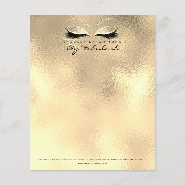 Beauty Studio Lashes Makeup Stylist Champaigne Flyer (Vorne)