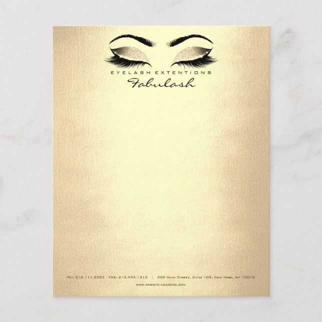 Beauty Studio Lashes Makeup Stylist Flyer (Vorne)