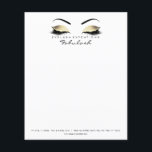 Beauty Studio Lashes Makeup Stylist Letter Head Flyer<br><div class="desc">Eleganz und EinfachheitK-Design</div>