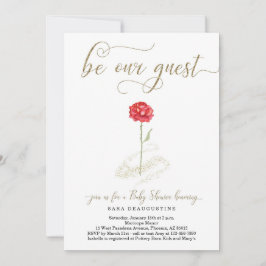 Beauty & the Beast Baby Shower Einladung