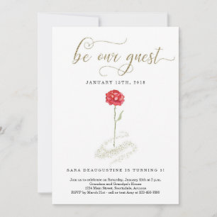 Beauty & the Beast Birthday Einladung