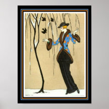 "Beauty & the Sparrow" Barbier Deko Print 12 x 16