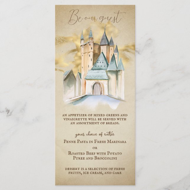 Beauty und das Biest Fairytale Menükarte (Vorderseite)