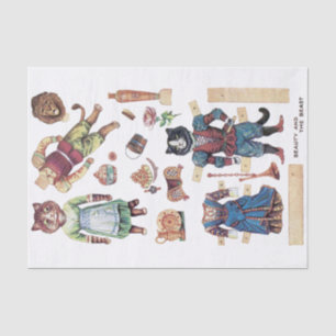 Beauty und das Biest, Paper Doll, Louis Wain Seidenpapier
