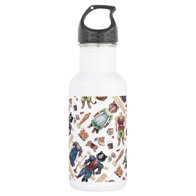 Beauty und das Biest, Paper Doll, Louis Wain Trinkflasche (Vorderseite)