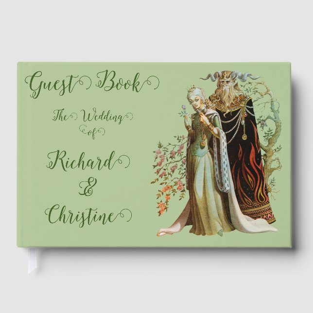 Beauty und die "Beast Fantasy Wedding" Gästebuch (Vorderseite)