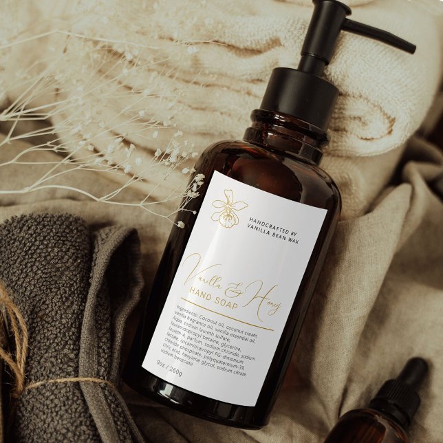 Beauty Vanilla Blume Weinetikett (Von Creator hochgeladen)