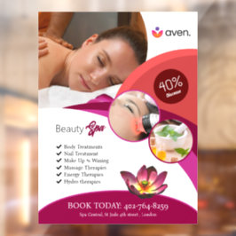 Beauty Wellness-Center Fensterheber Fensteraufkleber