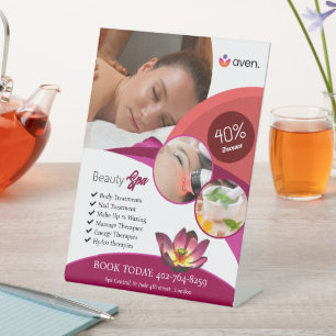 Beauty Wellness-Center Pedestal-Zeichen Sockelschild