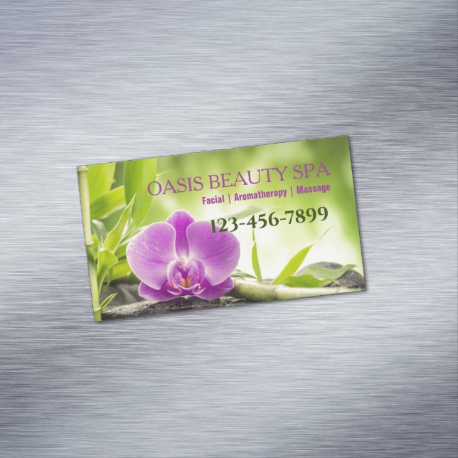 Beauty WELLNESS-CENTER Salon Aromatherapie Massage Magnetische Visitenkarte (Beispiel)