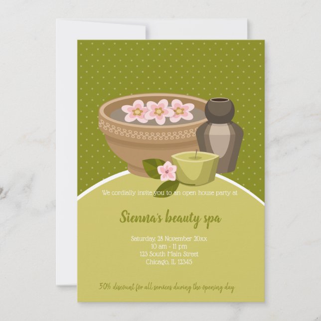 Beauty Wellness-Center Salon Einladung (Vorderseite)