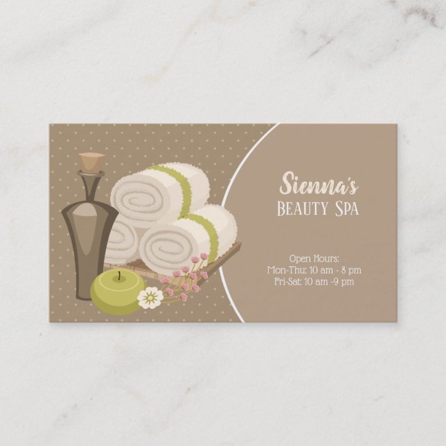 Beauty Wellness-Center Salon Visitenkarte (Vorderseite)