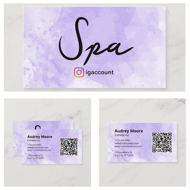 Beauty Wellness-Center Visitenkarte (Beauty Spa Esthetician Business Card
)