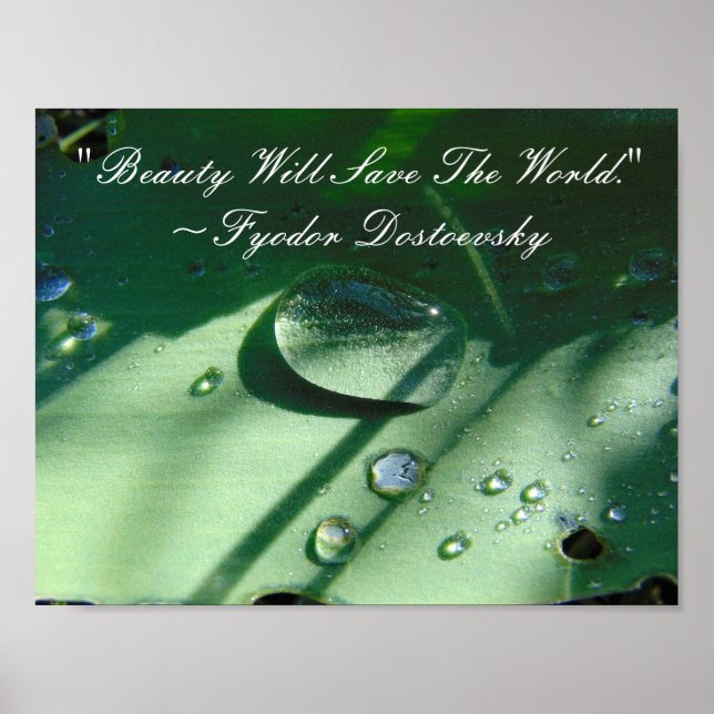 Beauty Will Save The World Quote Poster (Vorne)
