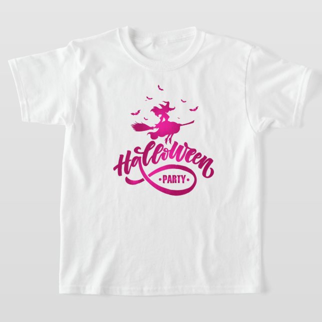 Beauty Witch Flying Broom Happy Halloween T-Shirt (Ablage )